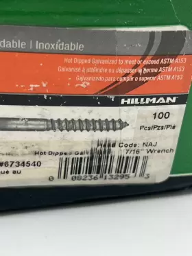 812022 THE HILLMAN GROUP Dipped Galavanized Hex Lag Screw #3
