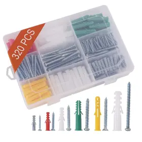 AN-320PCS THREE TRAVELING Drywall Wall Anchors Screw Tapping