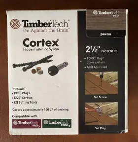 683531029292 TIMBERTECH Cortex Fastening Pecan Linear Feet