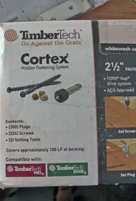 CTX100LCWC TIMBERTECH Cortex Cedar Hidden Deck Fasteners