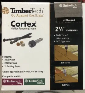 TTCTX-1LFRSDW TIMBERTECH Cortex Fastening Driftwood Linear