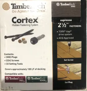 TTCTX-1LFXLMHS TIMBERTECH Cortex Fastening Expresso Linear