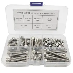 779605214999 TOMS WORLD Hex Socket Head Cap Bolts Nuts Screws