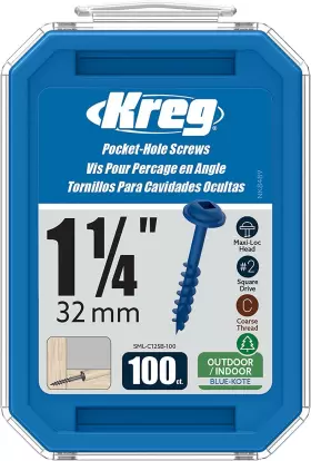 SML-C125B-100 TOOL INC Kote Weather Pocket Screws Coarse Th
