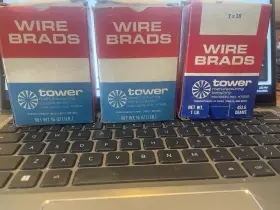 738287239577 TOWER Nos Wire Brads Gauge Steel