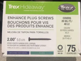 TREX-75 TREX Hideaway Enhance Plug Screws Epoxy Coated