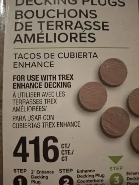 652835380330 TREX Enhance Decking Plugs Rocky Harbor Hideaway #2