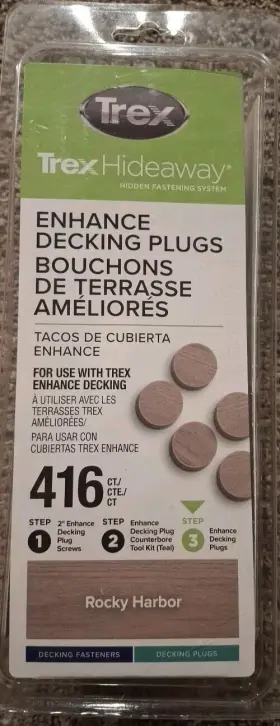 652835380330 TREX Enhance Decking Plugs Rocky Harbor Hideaway