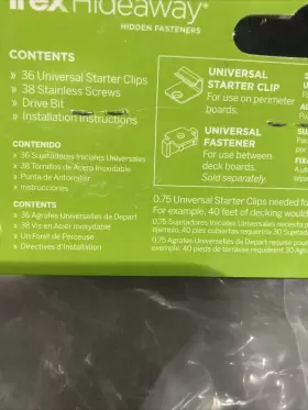 STARTERCLIP01 TREX Fba Hideaway Start Clips Decking Screws #3