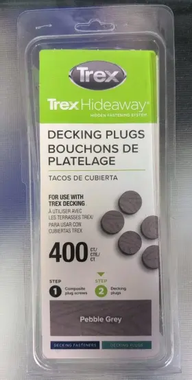 TDPLGPG40001 TREX Hideaway Plugs Pebble Hidden Deck Fastener