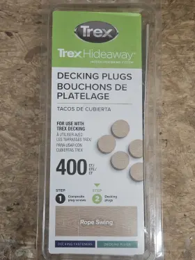 TDPLGRS40001 TREX Hideaway Decking Plugs Rope Swing