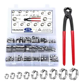 797533356871 TRUNZOM Single Ear Hose Clamps Steel Crimp