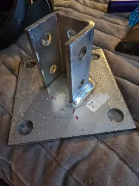 4774G UNISTRUT Square Diagonal Post Base Channel Dip