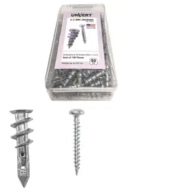 EKZ050 UNVERT Ancor Zinc Drilling Drywall Anchors Phillip Kit