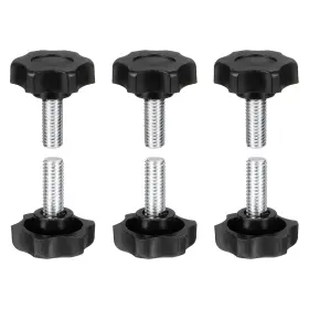 609044340952 UXCELL Male Thread Star Knobs Handles Clamping