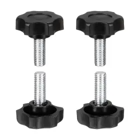 609044341850 UXCELL Male Thread Star Knobs Handles Clamping