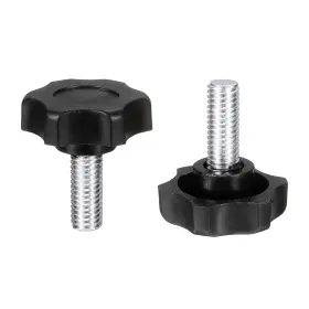 609044341904 UXCELL Male Thread Star Knobs Handles Clamping