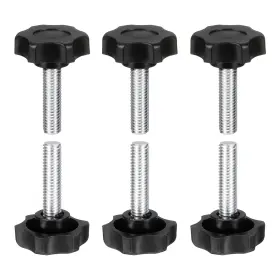 609044386134 UXCELL Male Thread Star Knobs Handles Clamping
