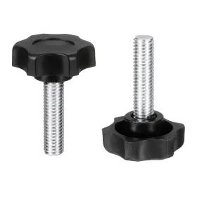 609044388411 UXCELL Male Thread Star Knobs Handles Clamping