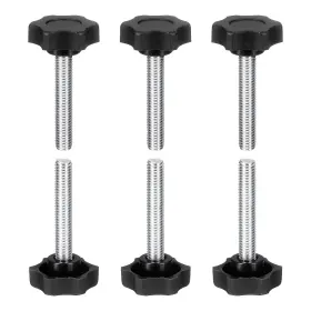 609044390346 UXCELL Male Thread Star Knobs Handles Clamping