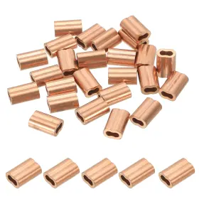 656320699822 UXCELL Copper Crimping Loop Sleeve Rope Cable