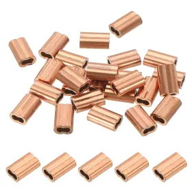 656320699846 UXCELL Copper Crimping Loop Sleeve Rope Cable
