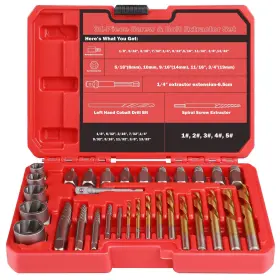UEWTES31 UYECOVE Spiral Screw Extractor Bolt Set Hss Left