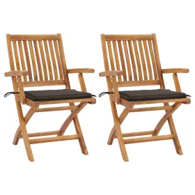 3062406 VIDAXL Solid Wood Teak Patio Chairs Armrest