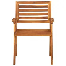 310630 VIDAXL Patio Dining Chair Armrest Solid Wood Acacia #3