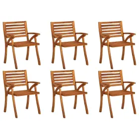 310630 VIDAXL Patio Dining Chair Armrest Solid Wood Acacia