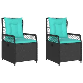 368669 VIDAXL Reclining Poly Rattan Patio Chairs
