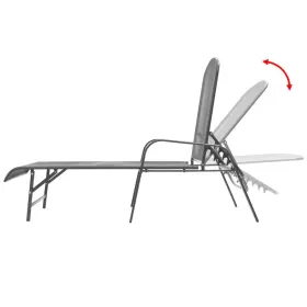 42725 VIDAXL Sunlounger Anthracite Coated Powder Steel