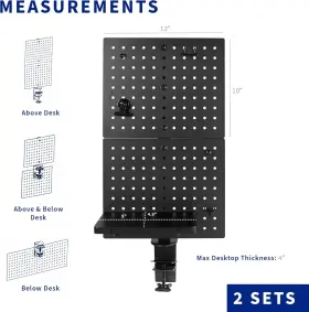 PP-DK24B VIVO Steel Clip Pegboard Magnetic Organizer #3
