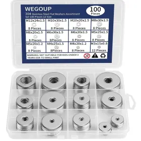 GB-01 WEGOUP Steel Flat Washers Screws Bolts