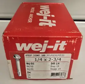 07537 WEJ-IT Zinc Steel Wedge Anchor