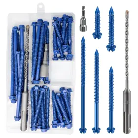 LLJSNLS01 WENSILON Hex Washer Head Concrete Screws Anchor Kit