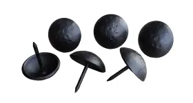 CLR100-ZB-MATTEBLK-100PACK WILD WEST HARDWARE Clavos Round