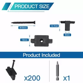 783431951614 XINHONDA Hidden Deck Fastener Clips #2