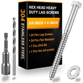 XP05 XPOKCAI Hex Head Lag Screws Wood Bolts Stainle XP05 XPOKCAI Hex Head Lag Screws Wood Bolts Stainle