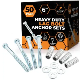 810154640195 XPOSE SAFETY Concrete Anchors Set Lag Bolt Pa