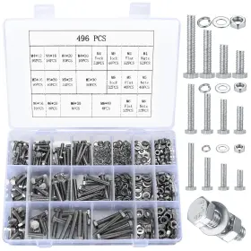 US-XJS-496-005 XUJINSONGG Hex Bolts Nuts Washers Head Kit
