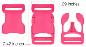 BYKKC-HPI-1-25 YKK Pink Contoured Release Buckle #2