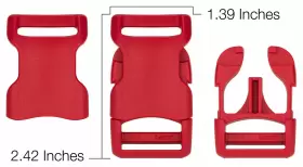 BYKKC-RED-1-50 YKK Contoured Release Buckle #2