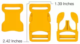 BYKKC-YEL-1-25 YKK Contoured Release Buckle #2