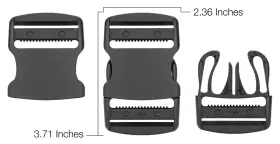 BYKKD-BLA-2-25 YKK Flat Dual Release Buckles #2