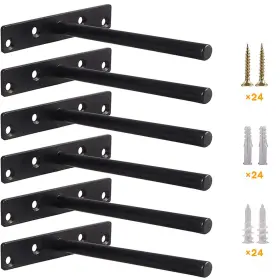 731630963532 YMDPARTS Floating Shelf Bracket Set Solid Steel