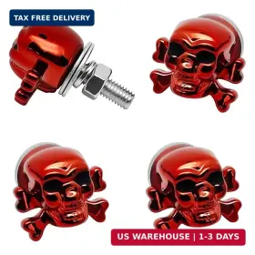 B0FFG4H4Y1 YQL Skull License Plate Bolts Screws Car