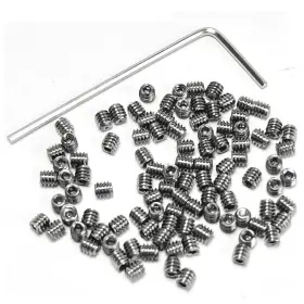 M2X2MM-SET-SCREWS-100X-WRENCH ZDINGTECH Steel Allen Hea