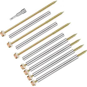 TGLS-24P ZEPKOUEL Pack Gutter Screws Steel Sleeve Roof
