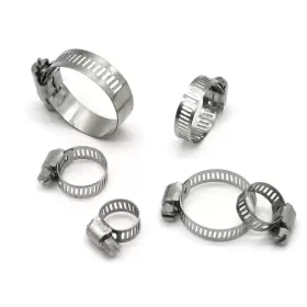 738633539450 ZIPCCI Hose Clamp Pack Steel Worm Gear Fuel Line #3